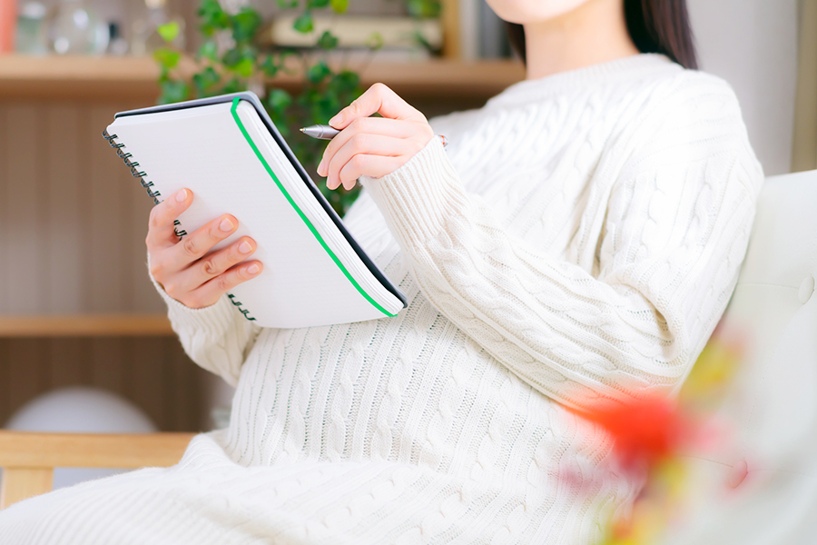 出産準備をする妊婦さん